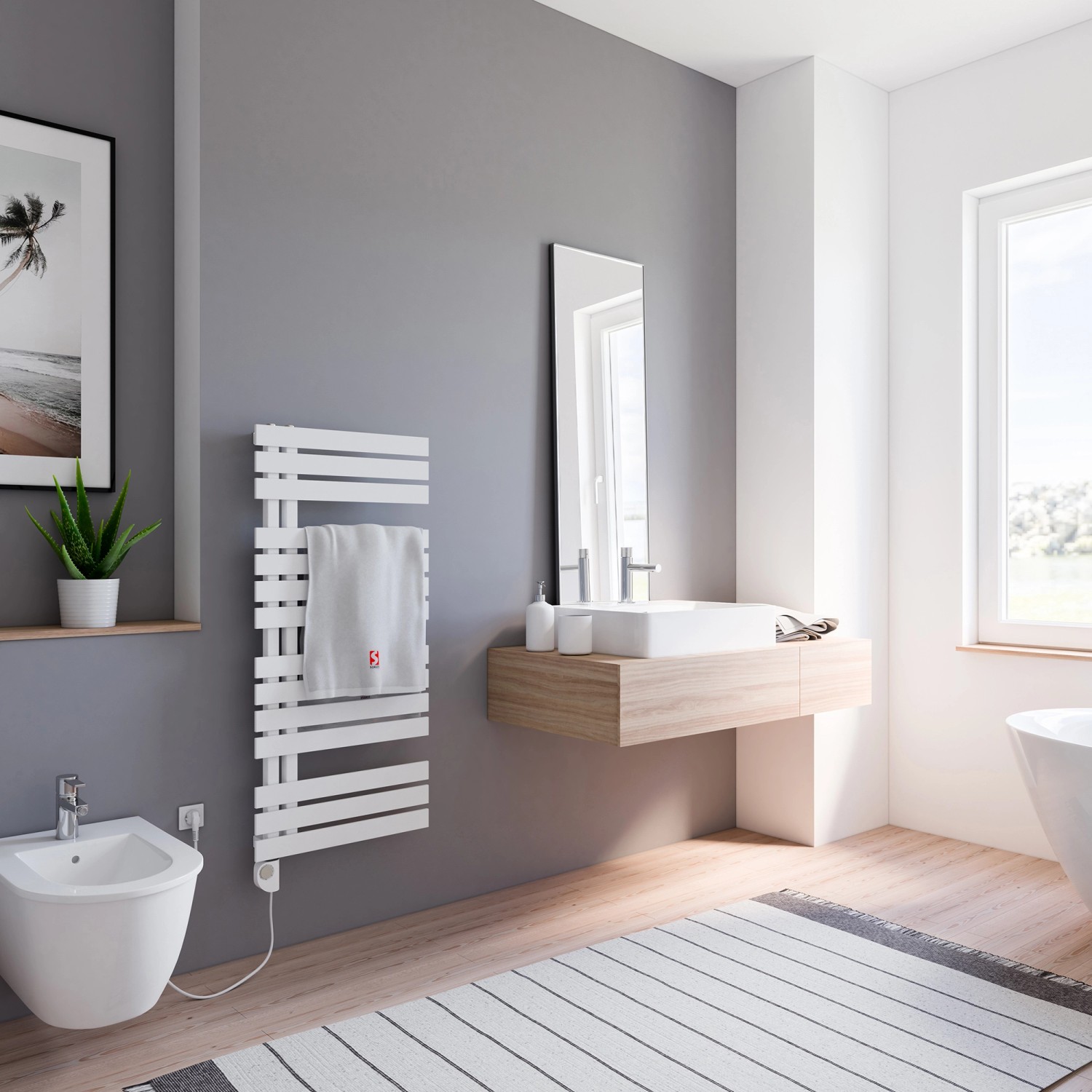 Schulte Badheizkörper Breda steckerfertig + Heizstab 3 L Alpinweiß 106 x 50 cm Schulte Badheizkörper Breda steckerfertig + Heizstab 3 L Alpinweiß 106 x 50 cm von Schulte