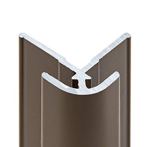 Schulte DecoDesign Profil Eckverbinder auf Ecke, 210 cm, Taupe, Verbindungsprofil für Duschrückwände und Wandverkleidung bis 3 mm, D1901221 678 von Schulte