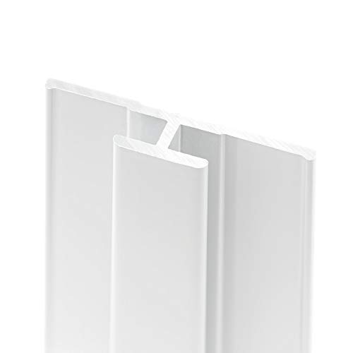 Schulte DecoDesign Profil Flächenverbinder, 210 cm, Alpinweiß, Verbindungsprofil für Duschrückwände und Wandverkleidung bis 3 mm, D1901421 04 von Schulte