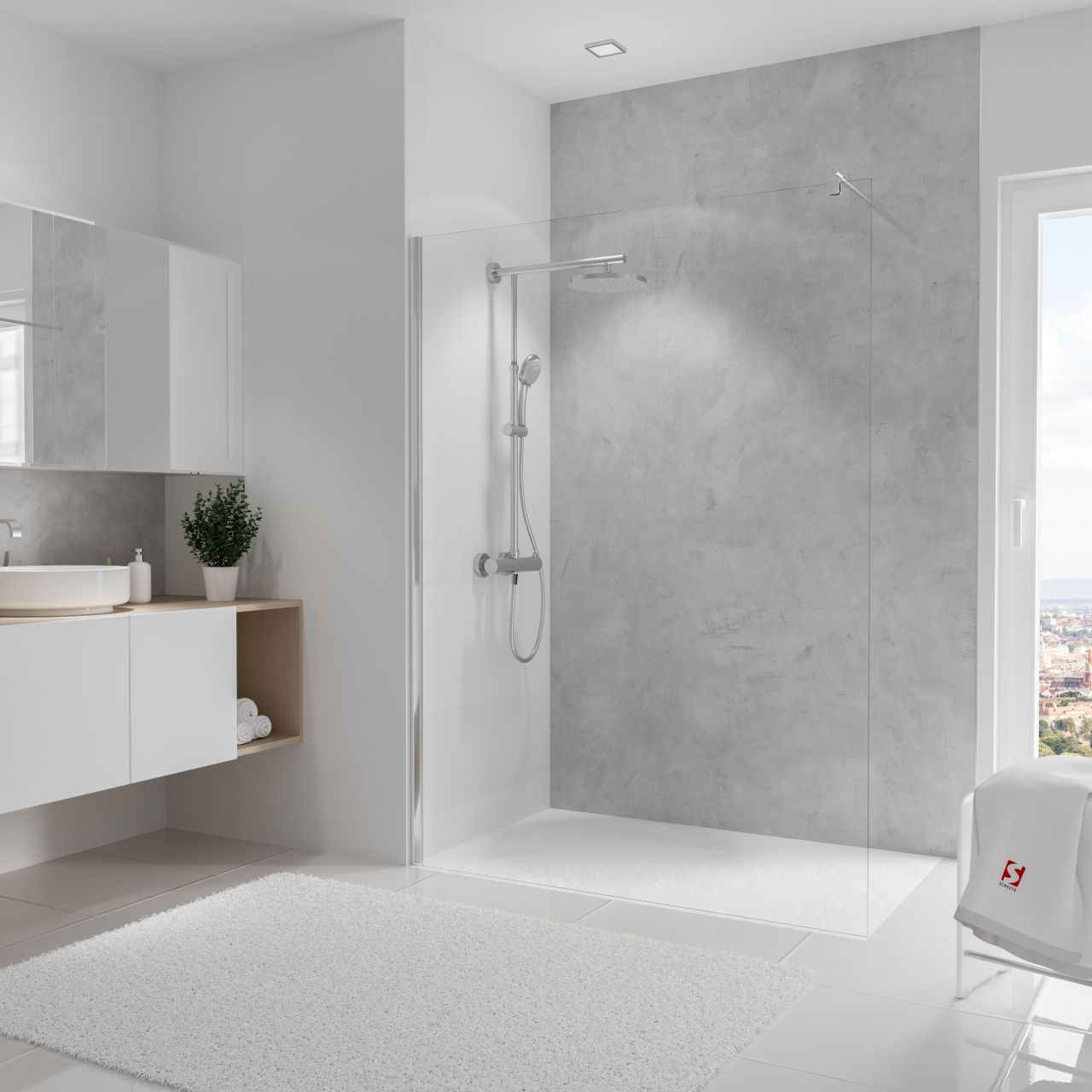Schulte Duschrückwand Softtouch Stein Beton-grau 150 x 255 cm Schulte Duschrückwand Softtouch Stein Beton-grau 150 x 255 cm von Schulte
