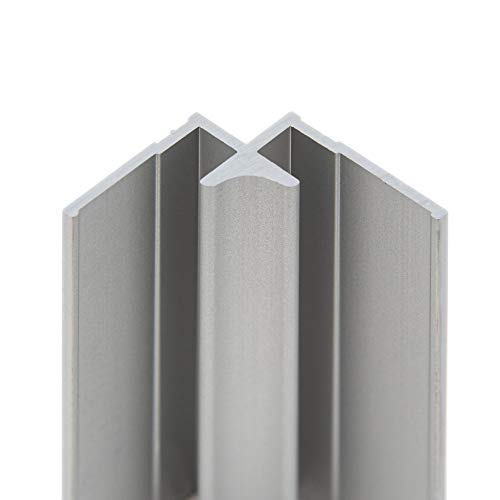 Schulte DecoDesign Profil Eckverbinder in Ecke, 255 cm, Alu-Natur, Verbindungsprofil für Duschrückwände und Wandverkleidung bis 3 mm, D1901325 01 von Schulte