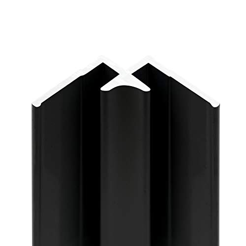 Schulte DecoDesign Profil Eckverbinder in Ecke, 210 cm, Mattschwarz, Verbindungsprofil für Duschrückwände und Wandverkleidung bis 3 mm, D1901321 68 von Schulte