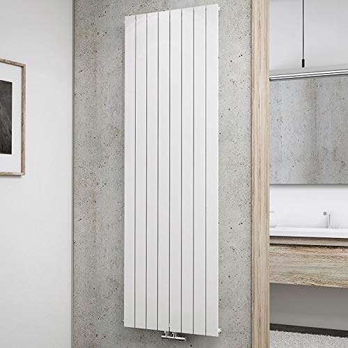 Schulte Design-Heizkörper Aachen, 180 x 61 cm, 1200 Watt Leistung, Mittelanschluss, alpin-weiß, Wohnraum-Heizkörper für Zweirohr-Systeme von Schulte