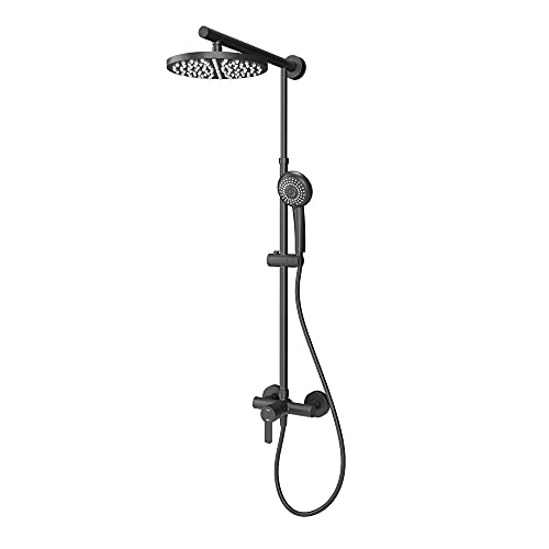 Schulte DuschMaster Rain Einhebelmischer, Black Style, Duschkopf Rund und Handbrause, EP9620 68 Schulte DuschMaster Rain Einhebelmischer, Black Style, Duschkopf Rund und Handbrause, EP9620 68 von Schulte