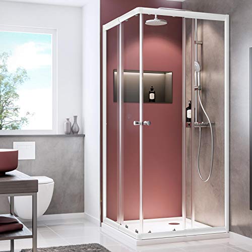 Schulte Duschkabine Sunny Eckeinstieg mit Schiebetüren, einzeln variabel verstellbar von 75x75-90x90 cm, 180 cm, 4 mm Sicherheitsglas (ESG) Klar hell, Alpinweiß, D19442 04 50 Schulte Duschkabine Sunny Eckeinstieg mit Schiebetüren, einzeln variabel verstellbar von 75x75-90x90 cm, 180 cm, 4 mm Sicherheitsglas (ESG) Klar hell, Alpinweiß, D19442 04 50 von Schulte
