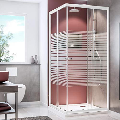 Schulte Duschkabine Sunny Eckeinstieg mit Schiebetüren, einzeln variabel verstellbar von 75x75-90x90 cm, 180 cm, 4 mm Sicherheitsglas (ESG) Querstreifen, Alpinweiß, D19442 04 72 Schulte Duschkabine Sunny Eckeinstieg mit Schiebetüren, einzeln variabel verstellbar von 75x75-90x90 cm, 180 cm, 4 mm Sicherheitsglas (ESG) Querstreifen, Alpinweiß, D19442 04 72 von Schulte