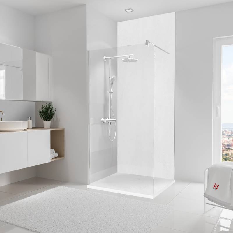 Schulte Duschrückwand DecoDesign Dekor Putzoptik-Weiß 255 cm x 100 cm von Schulte