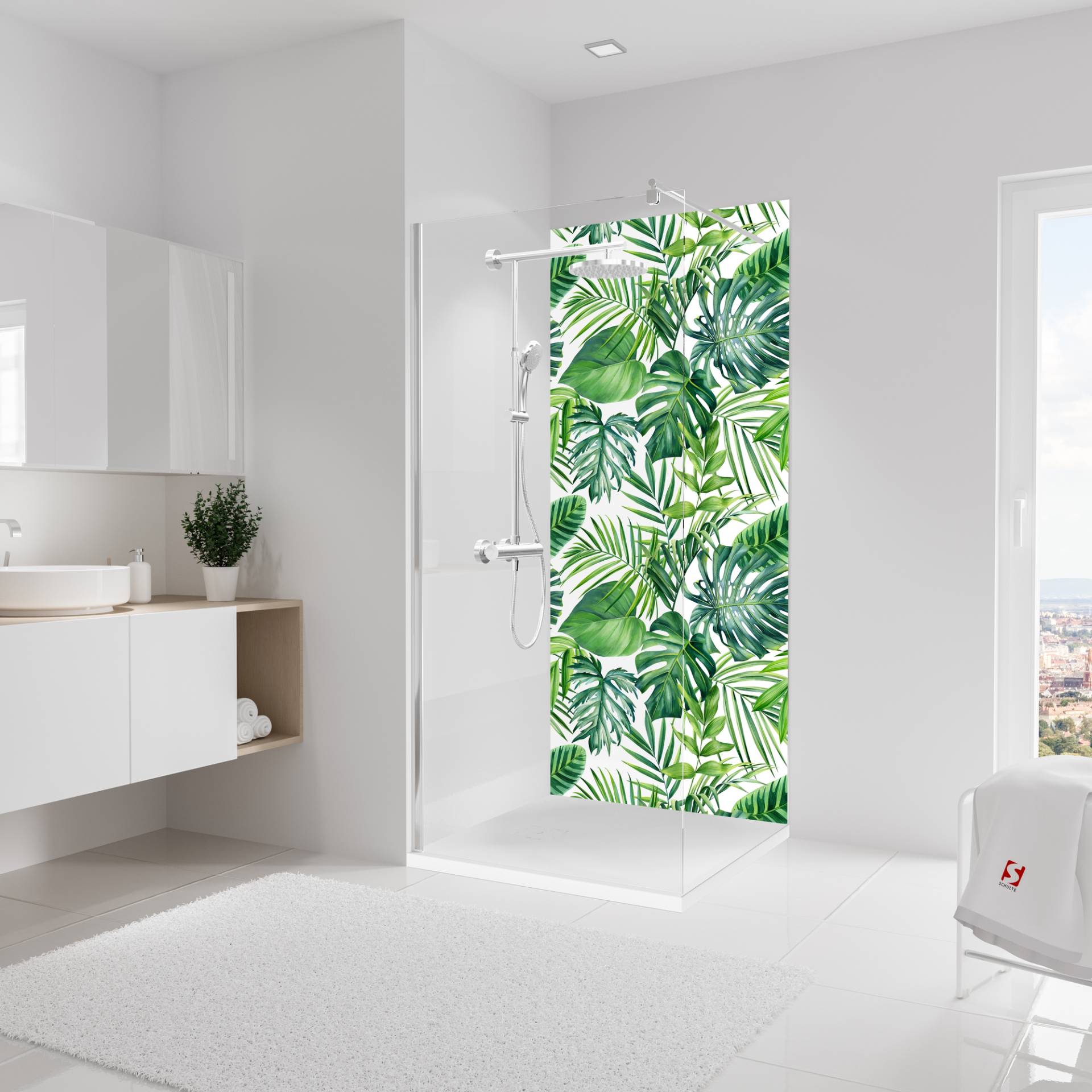 Schulte Duschrückwand 'DecoDesign' Palmenblätter 90 x 210 cm von Schulte