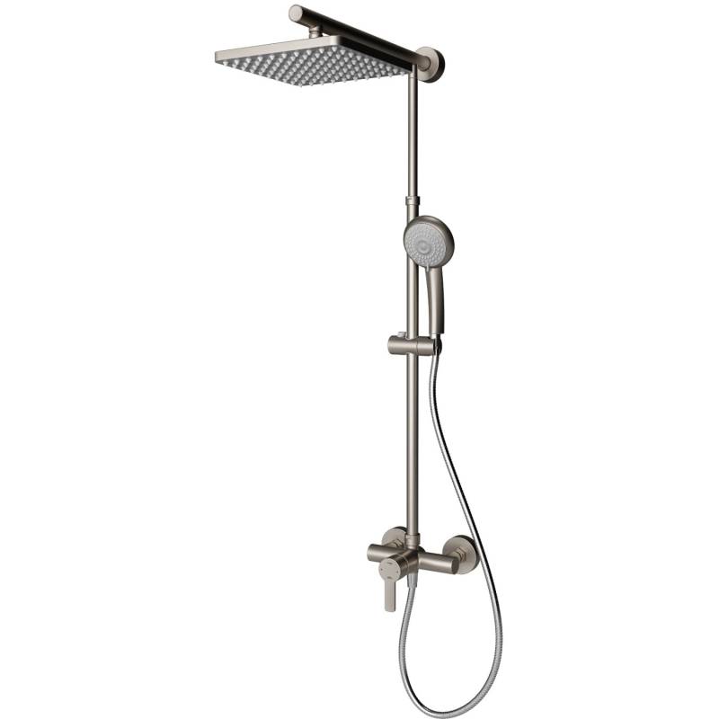 Schulte Duschsystem DuschMaster Rain Classic Eckig Edelstahloptik von Schulte