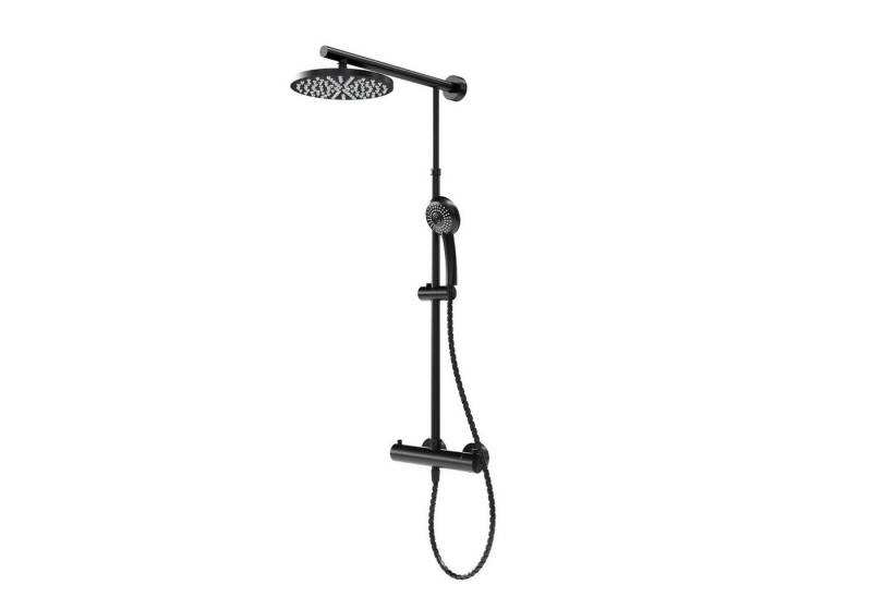 Schulte Duschsystem DuschMaster Rain "Classic" mit Thermostat, Höhe 155.4 cm, inkl. Handbrause, runde Kopfbrause, extra-flach von Schulte