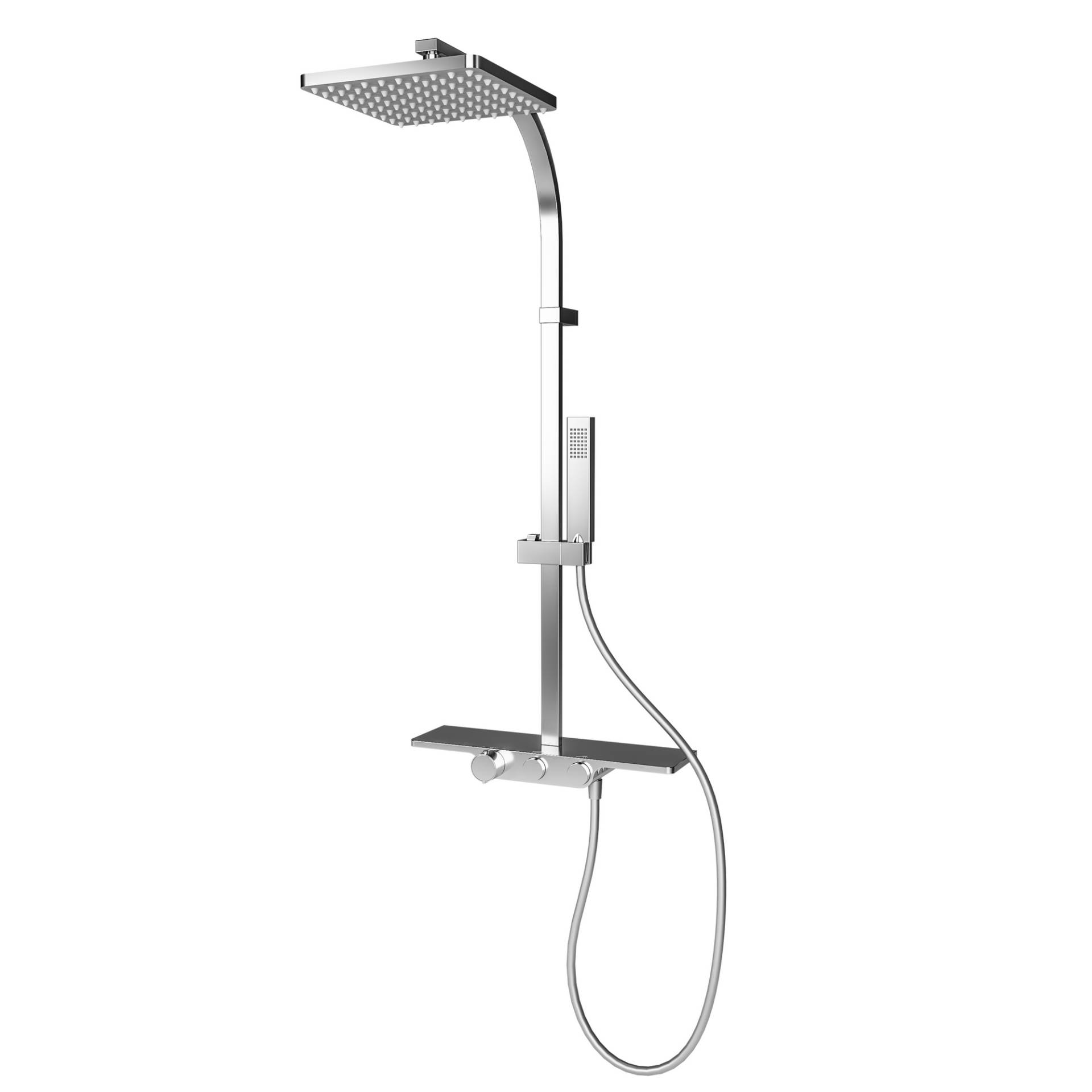 Schulte Duschsystem 'DuschMaster Rain II Square' mit Thermostat und Ablage, eckig, 102 cm Schulte Duschsystem 'DuschMaster Rain II Square' mit Thermostat und Ablage, eckig, 102 cm von Schulte