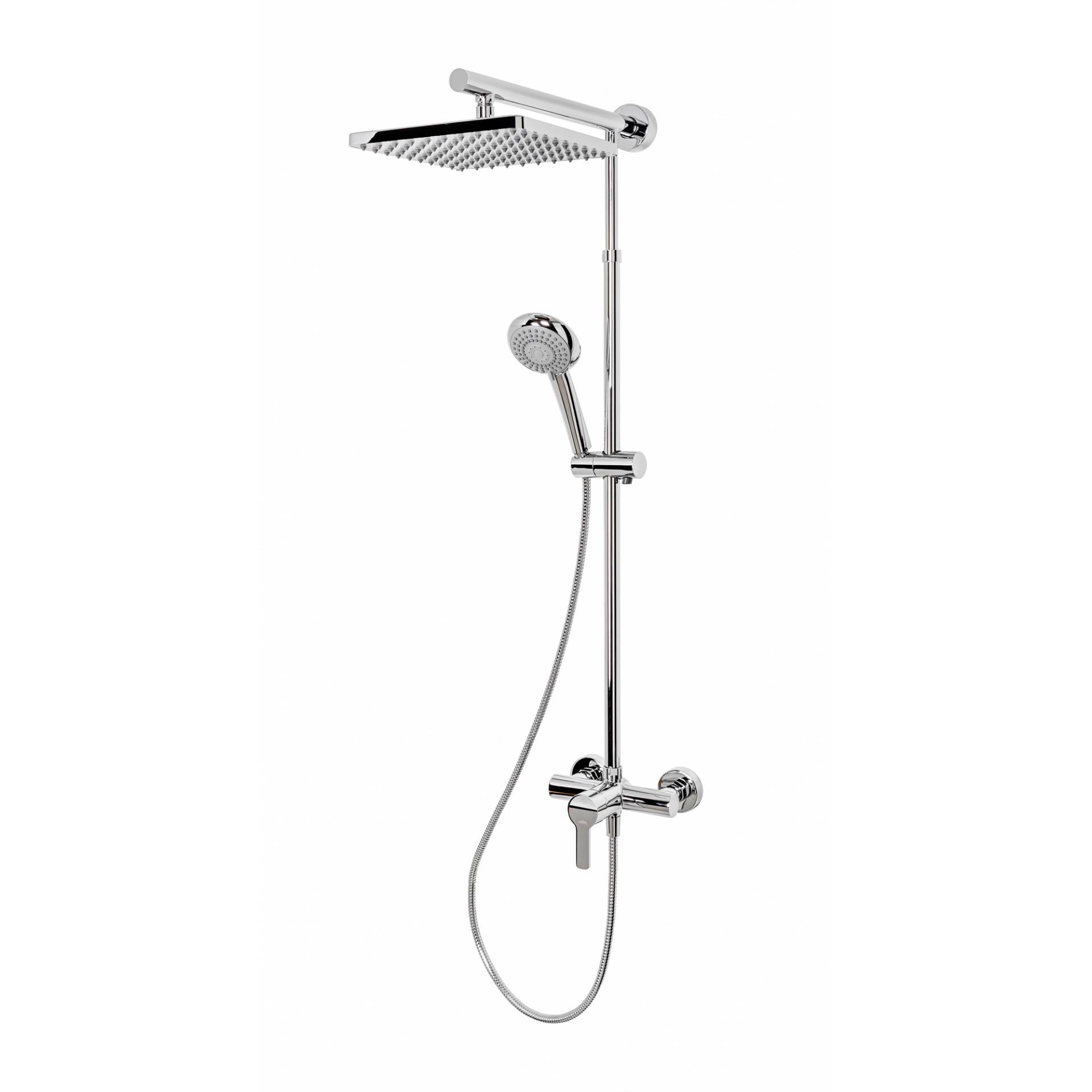 Schulte Duschsystem 'DuschMaster Rain' mit Einhebelmischer, eckig, 155 cm von Schulte