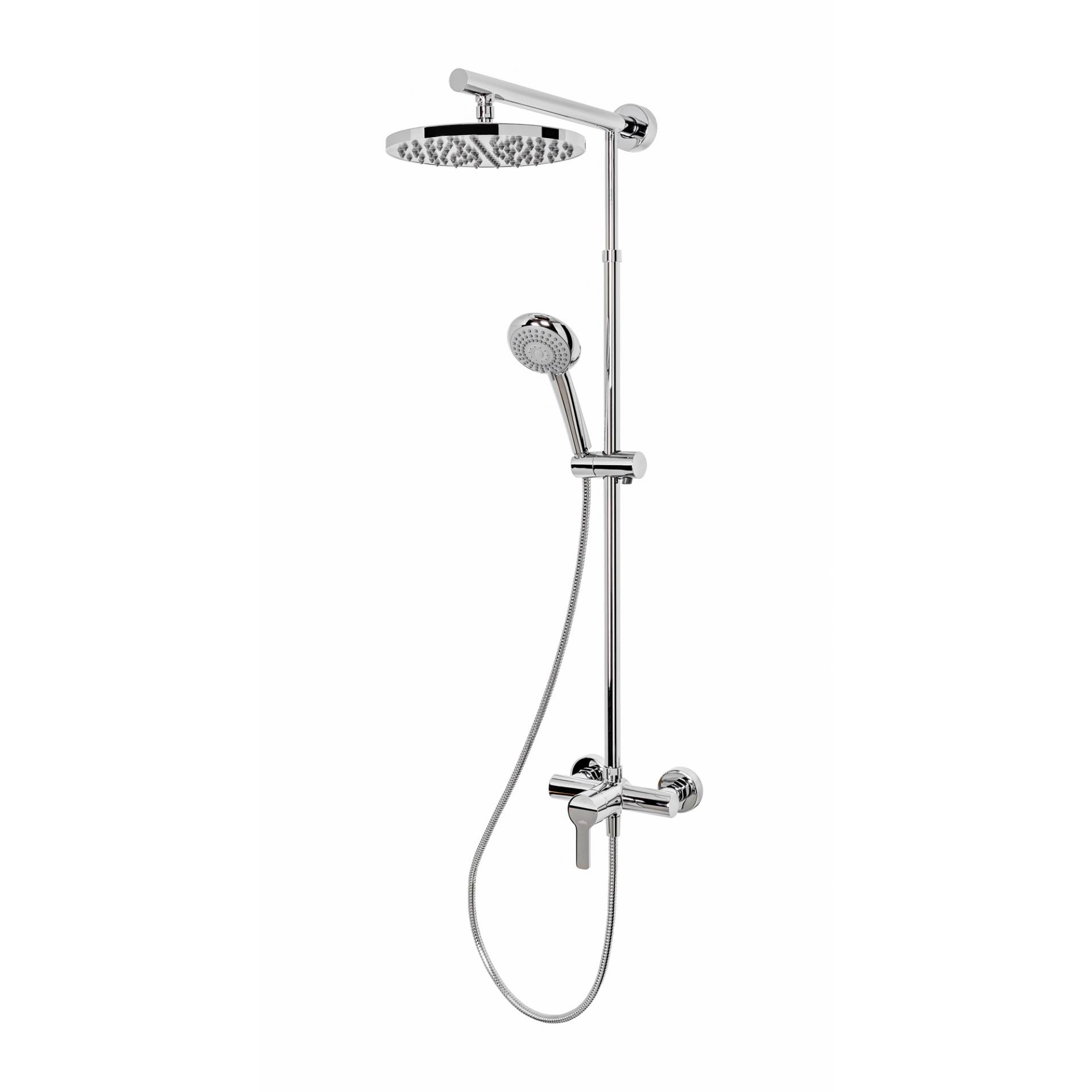 Schulte Duschsystem 'DuschMaster Rain' mit Einhebelmischer, rund, 155 cm von Schulte