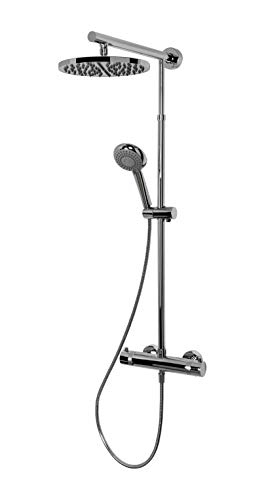 Schulte Duschsystem mit Sicherheits-Thermostat, Kopfbrause rund, Chrom, Korpus aus Messing, Duschmaster Rain mit Regendusche, EP9640-2 Schulte Duschsystem mit Sicherheits-Thermostat, Kopfbrause rund, Chrom, Korpus aus Messing, Duschmaster Rain mit Regendusche, EP9640-2 von Schulte