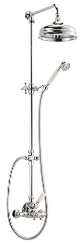 Schulte Duschsystem mit Sicherheits-Thermostat, Kopfbrause rund, verchromter Korpus aus Messing, Duschmaster Rain Retro mit Regendusche Schulte Duschsystem mit Sicherheits-Thermostat, Kopfbrause rund, verchromter Korpus aus Messing, Duschmaster Rain Retro mit Regendusche von Schulte