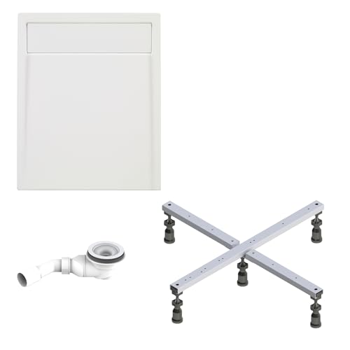 Schulte Duschwanne Brava mit Fußgestell, Ablauf, Ablaufrinne & Acrylplatte, 100x80 cm Pflegeleicht und alterungsbeständig, Größe wählbar Schulte Duschwanne Brava mit Fußgestell, Ablauf, Ablaufrinne & Acrylplatte, 100x80 cm Pflegeleicht und alterungsbeständig, Größe wählbar von Schulte