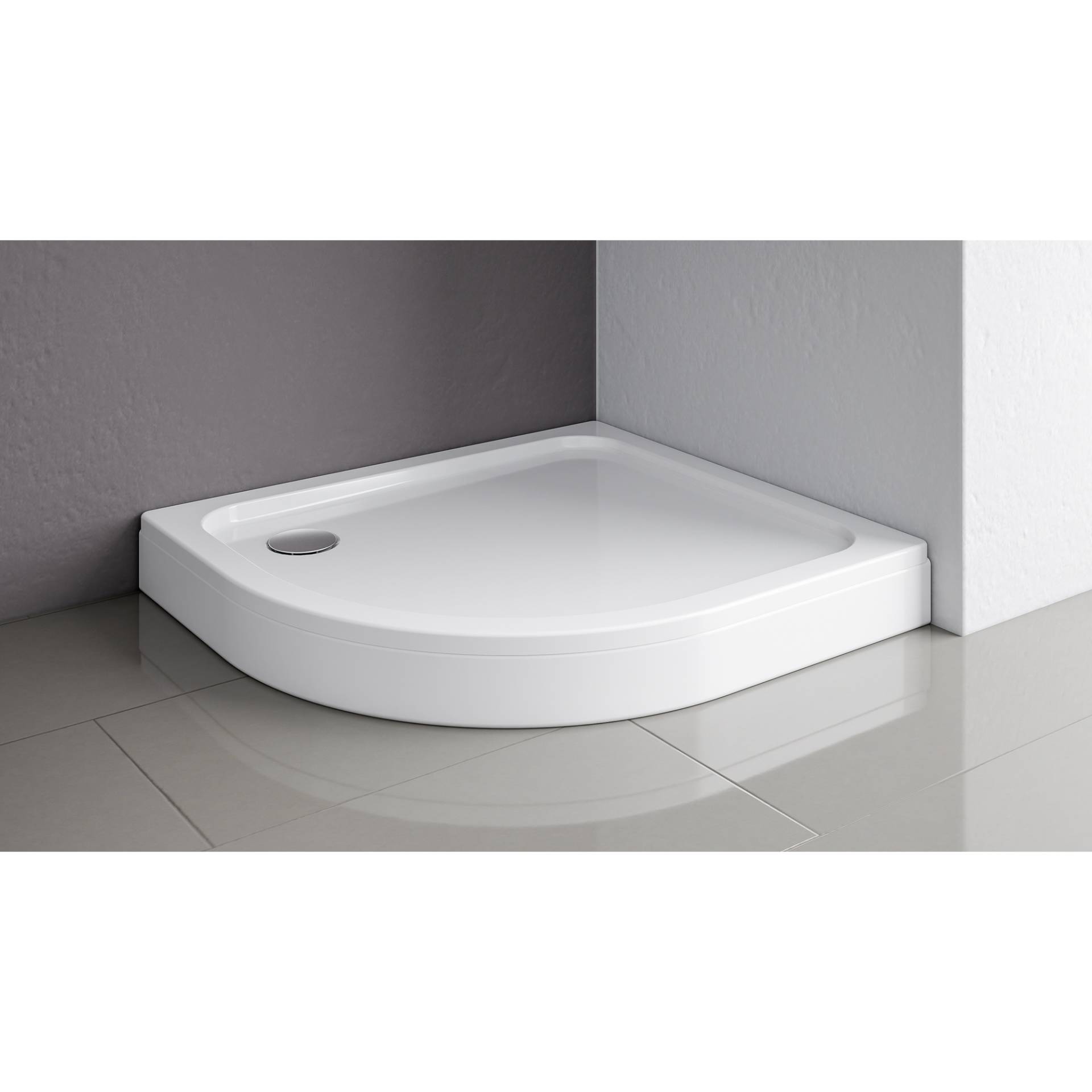 Schulte Duschwanne flach rund inkl. Schürze weiß Ø 90 cm Schulte Duschwanne flach rund inkl. Schürze weiß Ø 90 cm von Schulte