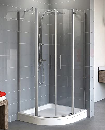 Schulte EP325604 01 500 Duschkabine Alexa Style 2.0 Runddusche inkl, Duschwanne, 80 x 80 cm, 192 cm, Radius 55 cm, 5 mm Sicherheitsglas klar hell beschichtet, alunatur Schulte EP325604 01 500 Duschkabine Alexa Style 2.0 Runddusche inkl, Duschwanne, 80 x 80 cm, 192 cm, Radius 55 cm, 5 mm Sicherheitsglas klar hell beschichtet, alunatur von Schulte