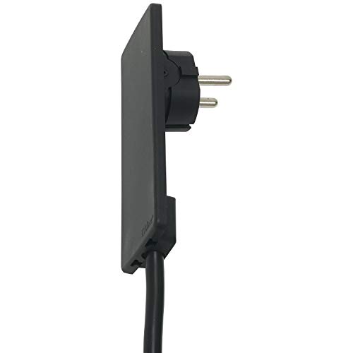 Schulte Elektrotechnik GmbH 1510 0000 0100 EVOline Plug Schutzkontakt-Stecker extraflach, schwarz von EVOLINE