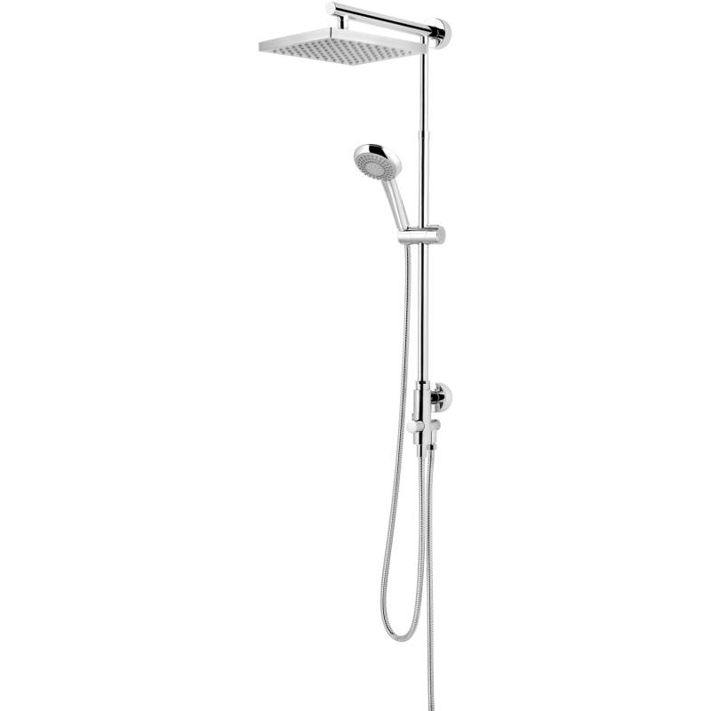Schulte ExpressPlus Duschsystem Rain mit Umsteller Verchromt Eckig von Schulte