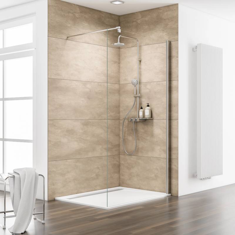 Schulte ExpressPlus Walk In M8 MasterClass Chromoptik klar hell 200x140cm von Schulte