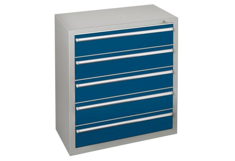 Schulte Hängeschuhschrank Schubladenblock 36285 110cm 5 Schübe lichtgrau/blau von Schulte