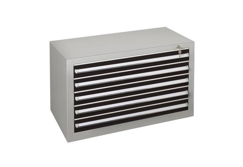 Schulte Hängeschuhschrank Schubladenblock 36315 60cm 5 Schübe lichtgrau/schwarz von Schulte
