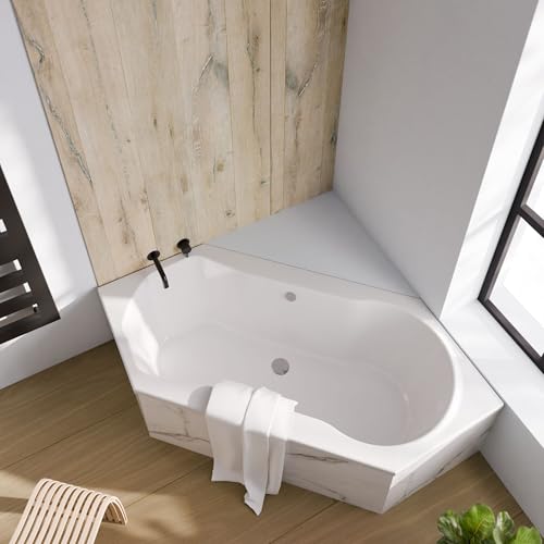 Schulte Sechseckbadewanne Fluvia 190x80 cm, aus hochwertigem Acryl in Weiß glänzend von Schulte