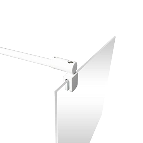 Schulte Stabilisator für 5-8 mm Glas, 122 cm kürzbar und winkelbar, Alpinweiß, Haltestange für Glas/Wand Stabilisation, Wandhalterung für Duschwand von Schulte