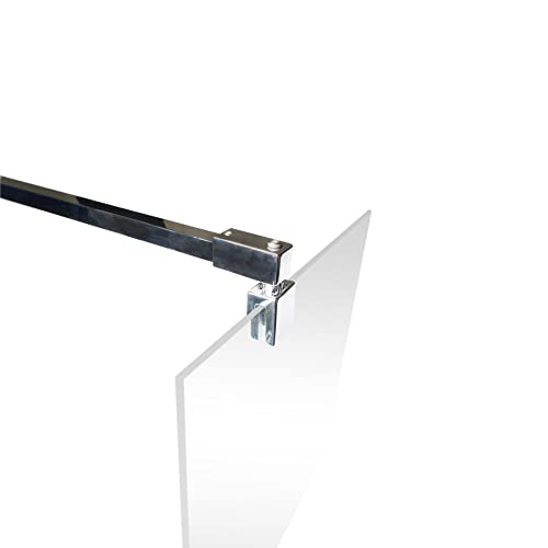 Schulte Stabilisator für 5-8 mm Glas, 122 cm kürzbar und winkelbar, Chromoptik, Haltestange für Glas/Wand Stabilisation, Wandhalterung für Duschwand von Schulte