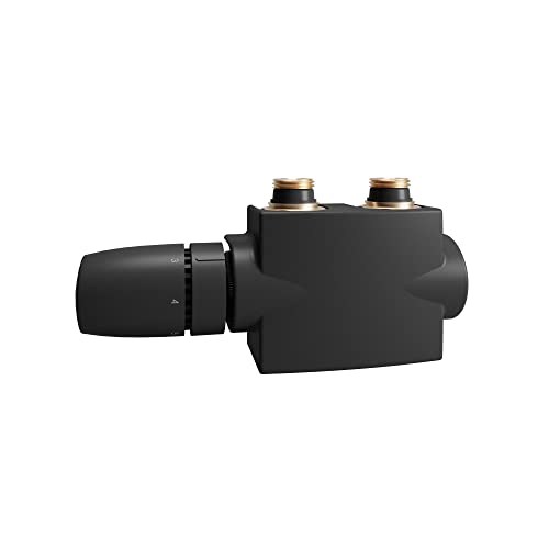 Thermostatventil Mattschwarz Durchgangsventil Mittenanschluss Zweirohranlagen Verschraubung Thermostat Unterteil Heizkörper Heizung Thermostatventil Mattschwarz Durchgangsventil Mittenanschluss Zweirohranlagen Verschraubung Thermostat Unterteil Heizkörper Heizung von Schulte