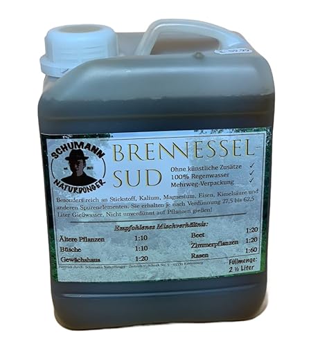 Schumann Naturdüner 5 Liter Brennnessel Jauche Flüssigdünger 2x Kanister (2,5 L) Brennnessel Sud von Schumann Naturdünger