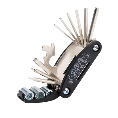 BE COOL Multi-Tool-Werkzeug aus Edelstahl, 16-in-1, ideal für Fahrradreparaturen von Schuss Home Electronic