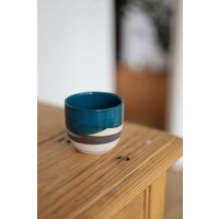 Zebra-Cup Lola, Petrol - Handgemachte Keramik Tasse | Steinzeug Becher Unikat Kaffee Tee Mug Geschenkidee Handmade Pottery Zebra-Cup Lola, Petrol - Handgemachte Keramik Tasse | Steinzeug Becher Unikat Kaffee Tee Mug Geschenkidee Handmade Pottery von SchuttundAscheStudio