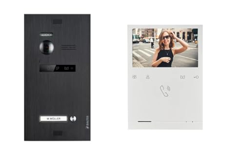 SCHUTZER Balter EVO 2-Draht Bus Video Türsprechanlage Komplettsystem mit 150° Weitwinkelkamera 1-20 Klingeltasten 7" Touchscreen-Monitor Interkom Nachtsicht-LEDs (Schwarz, 1 Familienhaus) SCHUTZER Balter EVO 2-Draht Bus Video Türsprechanlage Komplettsystem mit 150° Weitwinkelkamera 1-20 Klingeltasten 7" Touchscreen-Monitor Interkom Nachtsicht-LEDs (Schwarz, 1 Familienhaus) von SCHUTZER