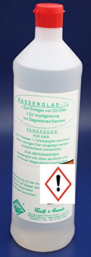 Wasserrose® 1 L Natron WASSERGLAS ABBEIZEN IMPRÄGNIEREN KLEBEN KORROSIONSSCHUTZ Made IN Germany von Schutzmarke WASSERROSE