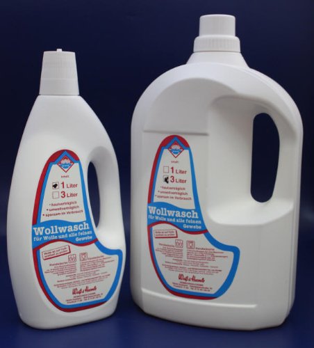 Wasserrose® 1 L SPEZIALWASCHMITTEL WOLLWASCH FLÜSSIG FÜR Wolle + FEINES GEWEBE Made IN Germany von Schutzmarke WASSERROSE