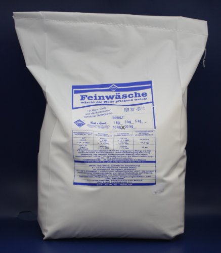 Wasserrose® 10 kg FEINWASCHMITTEL Wolle + BUNTWÄSCHE WASCHMITTEL FEINWÄSCHE Made IN Germany von Schutzmarke WASSERROSE