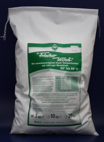 Wasserrose® 10 kg SUPER VOLLWASCHMITTEL WASCHMITTEL FRISCHER Wind Made IN Germany von Schutzmarke WASSERROSE