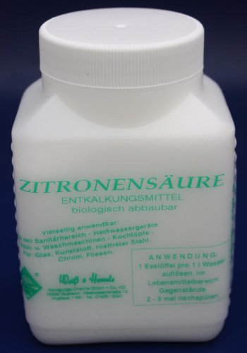 Wasserrose® 500 g ZITRONENSÄURE MONOHYDRAT DAB ENTKALKUNGSMITTEL Made IN Germany von Schutzmarke WASSERROSE