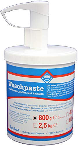 Wasserrose® 800g UNIVERSAL-SCHMIERSEIFE Weisse CREMIGE Paste WASCHPASTE Made IN Germany von Schutzmarke WASSERROSE