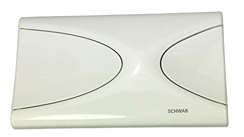 Drückerplatte Abdeckplatte Betätigungsplatte TARGA Weiß 2-Mengen-Spülung modern elegant von Schwab