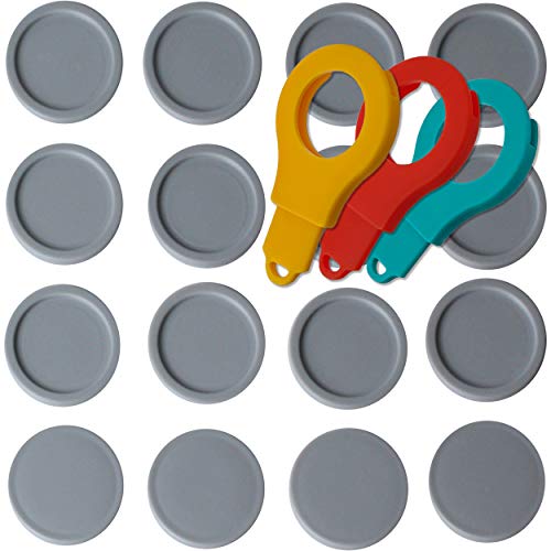 1000 Einkaufswagenchips Pfandmarken EKW2 Wertmarken Farbe Grau, Randmarken + 3 Chiphalter für Schlüsselbund von SchwabMarken von SCHWABMARKEN