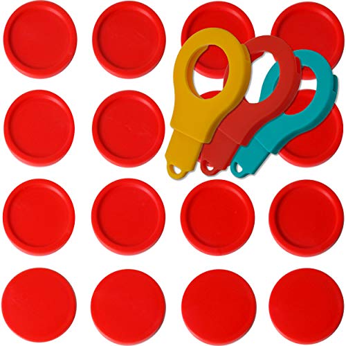 SchwabMarken 1000 Einkaufswagenchips Pfandmarken EKW2 Wertmarken Farbe Rot, Randmarken + 3 Chiphalter für Schlüsselbund von SchwabMarken