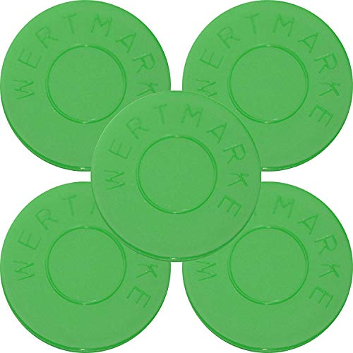 200 Pfandmarken Wertmarken Durchmesser 30mm Farbe Neon-Grün mit beidseitiger Aufschrift"Wertmarke" - Eventmarken Chips Jeton Token von SchwabMarken