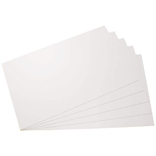 Polystyrol Platten PS Platten weiss, hier 5 Stück, 210mm x 148mm x 1mm in verschiedenen Größen und Mengen - Kunststoff Hart-Platten für Modellbau/Basteln weiss in verschiedenen Größen und Mengen von SCHWABMARKEN