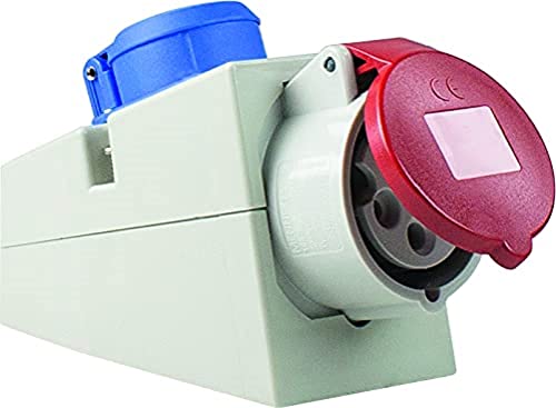 as - Schwabe CEE Steckdose Aufputz - CEE Kombisteckdose - Schutzkontaktsteckdose - 400 V, 16 A, 5-polig - Wanddose mit Klappdeckel - mit Schraubanschlüssen - Schlagfest - IP44 - Made in Germany, 60437 as - Schwabe CEE Steckdose Aufputz - CEE Kombisteckdose - Schutzkontaktsteckdose - 400 V, 16 A, 5-polig - Wanddose mit Klappdeckel - mit Schraubanschlüssen - Schlagfest - IP44 - Made in Germany, 60437 von Schwabe