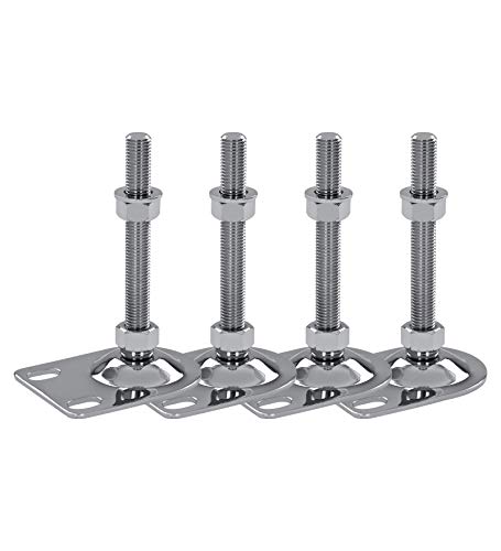 Schwaderer Maschinenfüße/Nivellierfüße/Gelenkfüße/Stellfüße, höhenverstellbar BSF80 Ø 80mm, Stahl, Gewinde M10, Länge 100mm, 4er-Set von Schwaderer GmbH