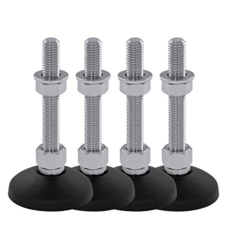 Schwaderer Maschinenfüße/Stellfüße/Nivellierfüße/Gelenkfüße, höhenverstellbar KF 60 N (M16x80), Ø 59mm, 4er-Set, Gewinde M16, Länge 80mm, Kunststoff/Stahl Gewinde von M8-M30 von Schwaderer GmbH