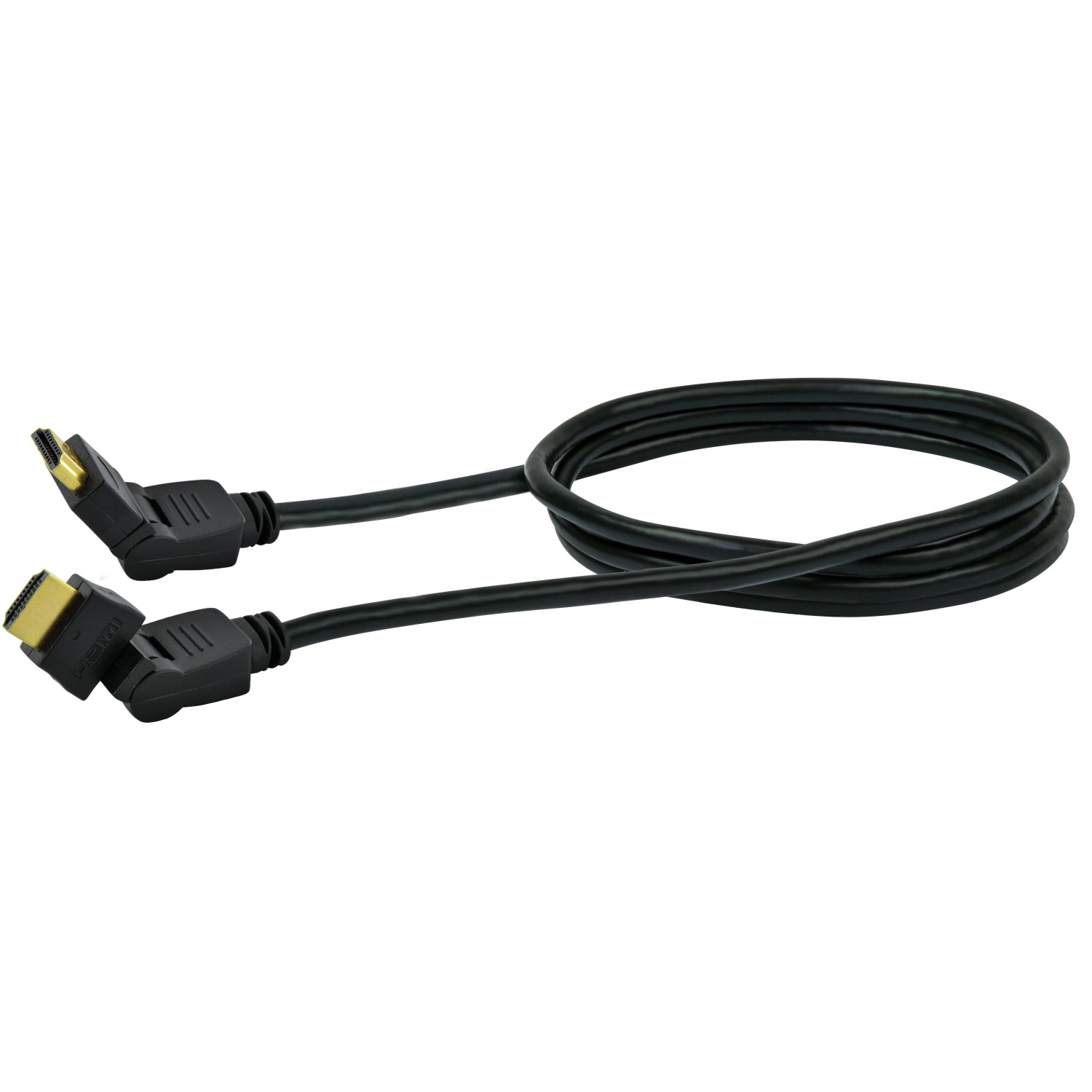 High-Speed HDMI-Kabel mit Ethernet Schwenkbar Schwarz 1,5 m von Schwaiger